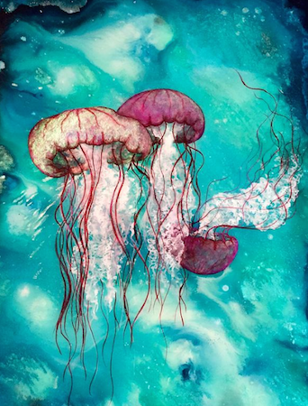 Jelly Fish, painting
